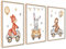 ag.art deco 3er Set Poster Kinderzimmer | 3 Stück 40x50cm | Fuchs Bär Hase Babyzimmer Mädchen und Junge Bilderset Poster Wald Tiere | ohne Rahmen
