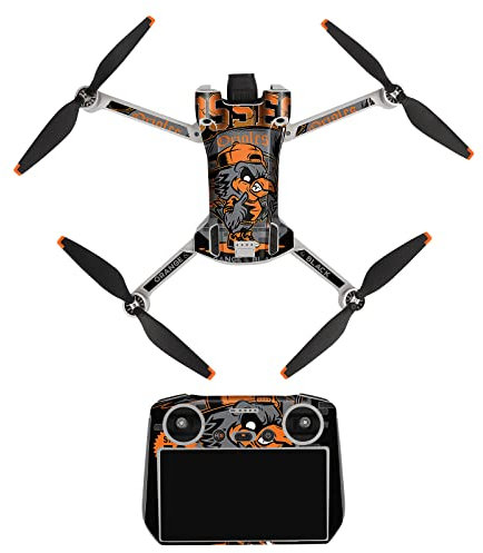 Drohnen-Aufkleber, kompatibel mit DJI Mini 3 Pro mit Bildschirm, Film-Aufkleber für Drohnen-Controller, wasserdicht, Drohnen-Körper-Arm-Dekorationsaufkleber, Wrap-Cover-Aufkleber (1)
