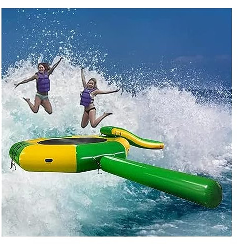 Aufblasbare Wasser-Trampolin-Meer-Schwimmen-Plattform mit Dias und Rohren für Kindererwachsene Wasser-Park-Spiele