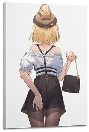 VZRSQZK Anime Hololive Amelia Watson Casual Back Poster Poster Dekorative Malerei Leinwand Wandposter und Kunstdruck Modern Familie Schlafzimmer Dekor Poster 60 x 90 cm