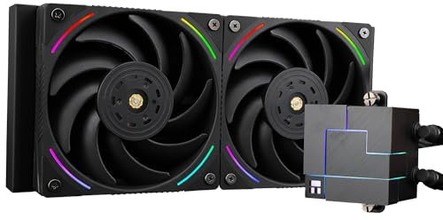 Thermalright Core Matrix 240 Black CPU Wasserkühler mit 2 PWM-Lüftern, Wasserpumpendrehzahl ist 2150 U/MIN, S-FDB-Lager, für AMD AM4 / AM5, Intel LGA1150 / 1151/1200 / 1700/2011 (Schwarz)