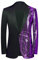 PYJTRL Uomo Verde Blu Oro Foglie Modello Paillettes Blazer(Purple,L)
