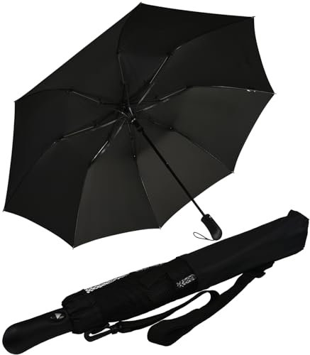 iX-brella XXL 124cm Fiberglas Golf-Taschenschirm mit Automatik - black