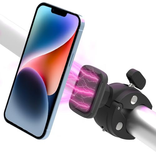 LYFICCS Lenkertelefon Magnetische Halterung für Fahrrad, iPhone Fahrradhalterung für Fitnessstudio, Peloton Fahrrad, Laufband, kompatibel mit iPhone 15, 14, 13,12, Pro, Pro Max, Mini und mehr Telefon,
