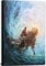 Christliche Jesus-Wandkunst auf Leinwand, Hand Gottes Reaching Into Water, Bibel, Christus, Religion, Gemälde, Wanddekoration, Posterdruck für Wohnzimmer, Badezimmer, Schlafzimmer, Kirche,