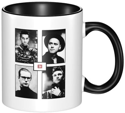 Egenedcemre De&PE&Che Music Band Mode Mug Novelty Graphic Ceramic Coffee Cup Fashion Morning Cup Tea Coffee Mug Tea Infuser Coffee Gifts Christmas Birthday Gifts for Fans Presents 330ml