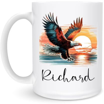 White Mug with Handle Eagle Tea Mug Funny Ceramics Coffee Cup Personalized Jumbo Mug for Tea Beer 330Ml