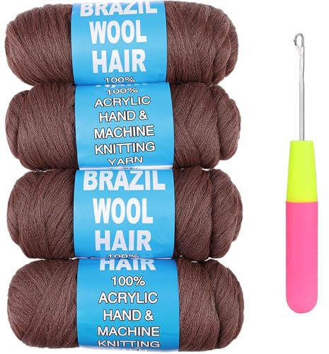 Samtress Brazilian Wool Hair Acrylic Yarn for Crochet, Box Braids, Jumbo Braids & Senegalese Twists (#30)