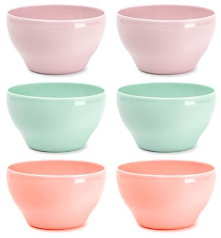 Acan Tradineur - Pack de 6 Cuencos Modelo Stilo - Capacidad 820 ML - Fabricado en Plástico -Ideal Tanto para la hostelería como el hogar - Ø 14 x 8 cm - Color Aleatorio