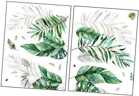 Angoily Créez Une Atmosphère Vibrante Avec Ces 2 Autocollants Muraux Végétaux En Pvc D'europe Du À Appliquer