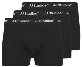 JACK & JONES Herren Jacsoho Solid Trunks 3 Pack Noos, Black, m (3er Pack)
