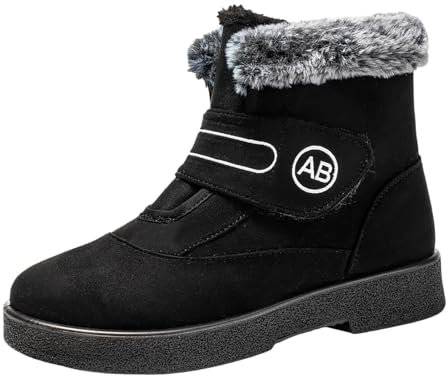 EJIMUQO Regalo Di Natale Stivali Donna Marroni Con Tacco Largo Stivaletto Bambina Stivali Con Risvolto Bassi Stivali Tacco Donna Bianchi Stivaletti Con Tacco Donna Beige