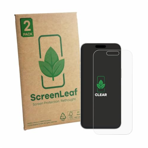 ScreenLeaf Schutzfolie für Apple iPhone 16 Pro | 2 Stück Transparenter Displayschutz Made in Germany Klare Displayschutz-Folie Kratzfest