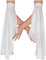 keland Gothic Hexe Armstulpen Chiffon Hxenärmel Vampir Handschuhe Halloween (X-Weiß)