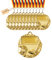 Carlso Goldmedaillen Set, 10 Stück, mit Dreifarbigem Band, 50mm Durchmesser, für Geburtstag Turnier, Mitgebsel, Fussballmedaille, Fussball Medaillen, Preis (FUSS2, 10)