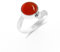 Edelsteinring 925 Sterling Silber, Naturstein Karneol Ring für Männer-Frauen Runde Form Handarbeit Hochzeit, Verlobung, Alltagsring SH-SR14-P