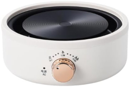 Fenteer Arbeitsplatte elektrischer Herd Mini Hot Teller EU -Adapter kompakt Heiße Teebrenner Kaffeeheizung für Picknickte Room Camping, Weiß