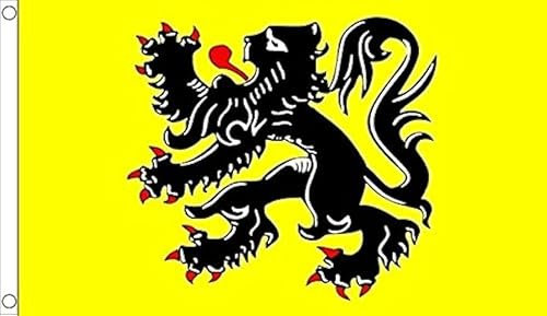 Drapeau du lion de la Flandre 15,7 x 0,9 m 100 % polyester avec œillets Bannière FlagSuperstore