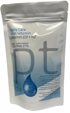 D3 1000 iu & Vitamin K2 MK7 100μg - 3 Month Supply, 120 Easy-Swallow Vitamin D3 K2 Tablets, 1-A-Day High Strength Vegetarian D3 and K2 Vitamin Supplements, UK Made