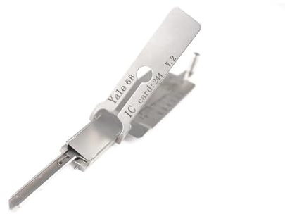 Dietrich und Decoder Schlosser-Werkzeug für Yale Schlösser, 2-in-1 Lockpicking-Werkzeug, Türschloss-Pick-Kit (YALE-6-B)