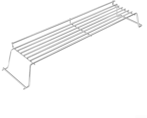 65054 Edelstahl Warmhalterost für Weber Q300 Q320 Q3000 Q3200 Gasgrills Speisenwärmer Ersatzteil Silber BBQ Rack