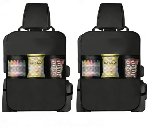 Protection siège arrière Voiture 2PCS Anti-Coup de Pied/saleté 45x60cm, Dossier Auto Oxford Universel pour berline/SUV/Jeep