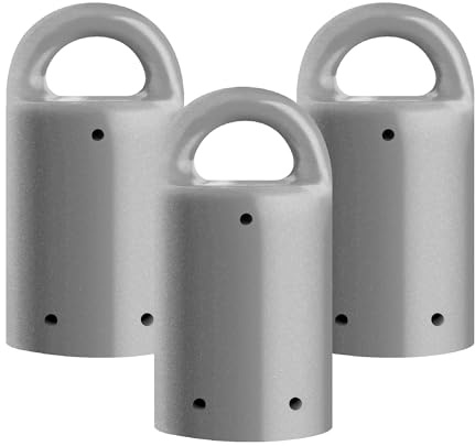 MagnetPAL Paquete de 3 imanes antioxidantes de neodimio de alta resistencia, ideal para buscador de pernos magnéticos/organizador de llaves/múltiples usos en interiores y exteriores, gris con llavero