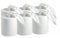 Carton de 6 bobines d' essuie tout blanc 450 feuilles deroulable ou central - 050109