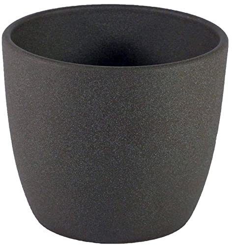 Keramik Hydro Blumentopf Mallorca 11/09 anthrazit Ø 12,5 cm H 12 cm