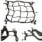Premium Kayak Deck Cargo Net Kayak Cargo Bungee Net Hitch Mount Cargo Carrier （30 CM x 30 CM）- thick Cord - 6 Hooks - 4 pad eyes （Includes screws and nuts）- 4 Carabiner