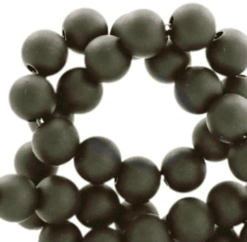 Sadingo Acrylperlen Schwarz Matt | 6 mm - 600 Stück, Perlen zum auffädeln, Matte Kunststoffperlen für Armbänder, hochwertiges Perlen-Set, DIY-Armbänder, DIY-Schmuck, Armband selber Machen
