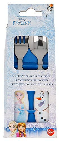 Disney Frozen Iridescent Aqua - Set de 2 Cubiertos Metálicos