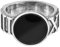 cai Herren Ring 925/- Sterling Silber Mattiert Onyx Silbergrau 132270824