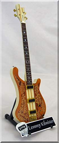 ARTSTUDIO35 LEMMY KILMISTER Miniatur Gitarre Schwarz mit Plektrum