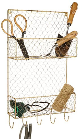 Dibor Garden Tool Shelf - 2 Tier Potting Shed Storage Basket (CR96)