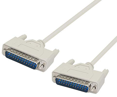 PNGKNYOCN Cable de impresora paralelo DB25 macho a macho para la conexión entre un ordenador con interfaz DB25 hembra y la impresora(1,5M).