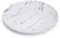 Confezione da 10 piatti piani in plastica dura bianca e argento ~ 22,9 cm design marmo robusto plastica stoviglie - ideale per matrimoni e feste.