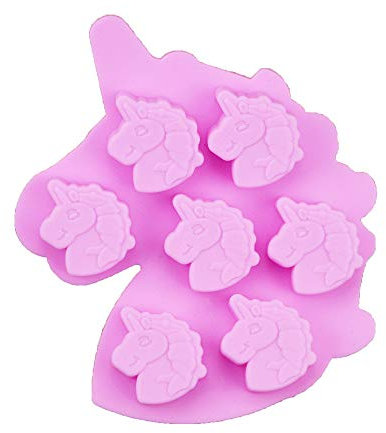 Babarella Backformen aus Silikon 2er Set Einhorn antihaft schadstofffrei für Schokolade, Süßigkeiten, Kuchen, Pudding, Gelee und Waffel
