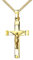 JEVELION Goldenes Kreuz Kruzifix-Anhänger 750 Gold 18 Karat Kreuz-Anhänger Jesus Christus Ketten-Anhänger mit Schmuck-Etui Mit Damenkette - Kettenlänge 70 cm.