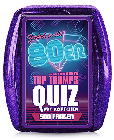 Winning Moves - TOP TRUMPS QUIZ - 80er - 80er Jahre Wissensspiel - Alter 8+ - Deutsch