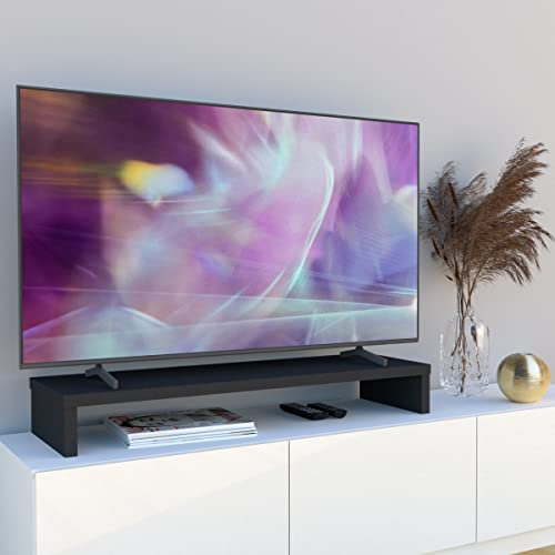 Henor Riser Halterung für TV aus FSC® Holz 110 x 35 x 15 cm Graphit. Unterstützt 60 kg.