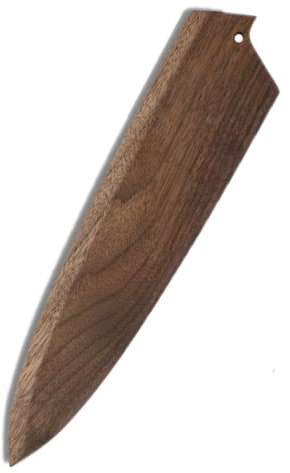 Aibote Handmade Natural Black Walnut Wood Japanese Gyuto Chef Knives Sheath Magnetic Knife Case Holder Protector Wooden Cover(10 inch,Black Walnut-Bevel Entrance)