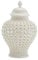 Ginger Jar with Lid Universal Jar Storage Decoration Home Decor, White, 16x16x28CM