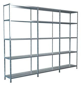 Steck-Grund-/ u 2 Anbauregale, 15 Böden, 2000x2800x350, verz.