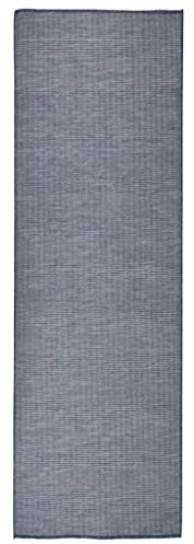 vidaXL Tappeto da Esterni a Tessitura Piatta 80x250 cm Blu