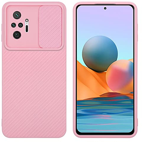 Cadorabo Hülle kompatibel mit Xiaomi RedMi NOTE 10 PRO Schutzhülle TPU Silikon Case Liquid Design mit Kameraschutz Slim Kratzfest Gummi mit Rundumschutz Case Hülle für Xiaomi RedMi NOTE 10 PRO in Rosa