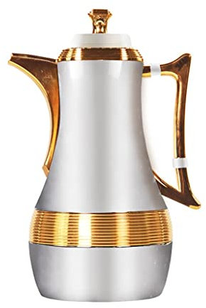 MESURG Thermal Vacuum Carafe with Glass Liner,1L Carafe Thermal Pitcher with Lid,Double-Wall Thermal Carafe Coffee Pot,Vacuum Insulated Coffee Pot Carafe Server for Coffee Juice
