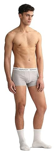 GANT Men's Trunks Pack of 3, Grey Mixed, L