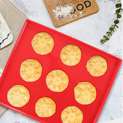 4 Stück Backmatte Mit Rand,Silikon Backmatte,Backmatte Groß Roll Kuchen Matte Verhindert Das Anhaften Von Lebensmittelechtem Silikon, Flexible Backform, Dörrmatte Mit