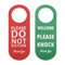 10 letreros de puerta con texto en inglés Do Not Disturb Door, Please Knock, doble cara, para oficina, hotel, sala de reuniones